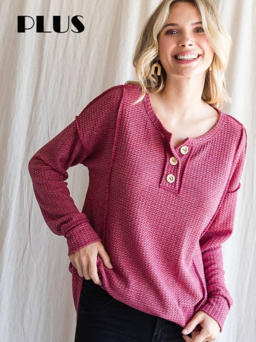 7th Ray Waffle Knit Top